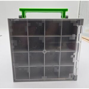 Minecraft Mattel Storage Case With Green Handle & Gray Block Design 2014